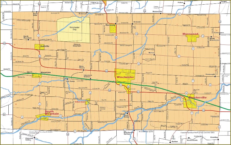 diagram of North Dundas Township