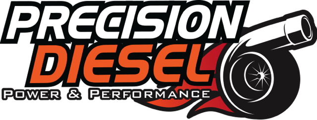 Precision Diesel Logo White and Orange