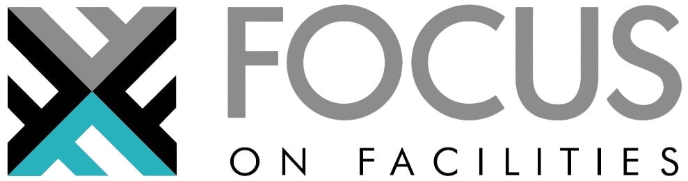 Focus on Facilities Silver Blue and Black Logo
