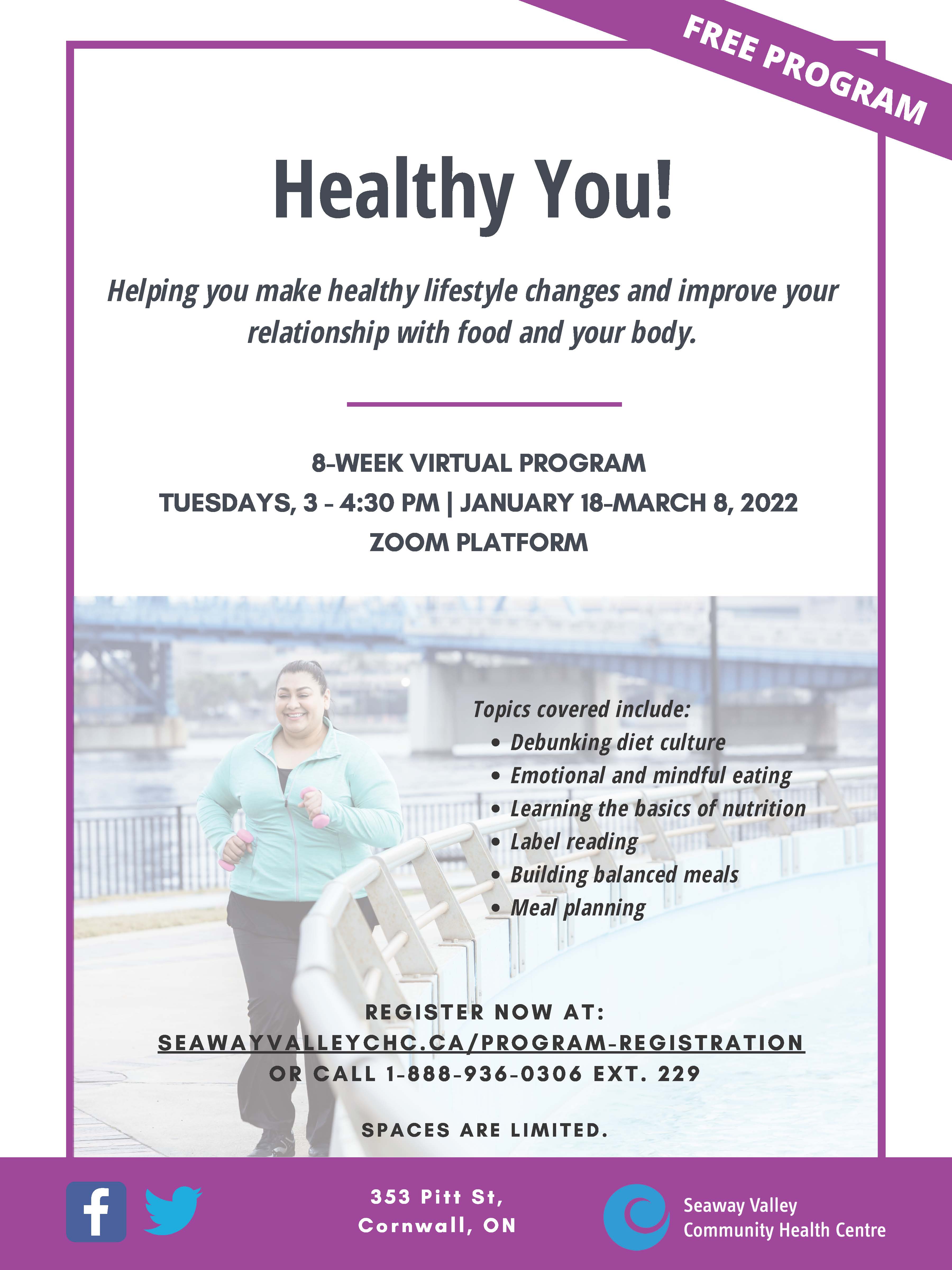 Seaway Valley Healthy You Program Poster
