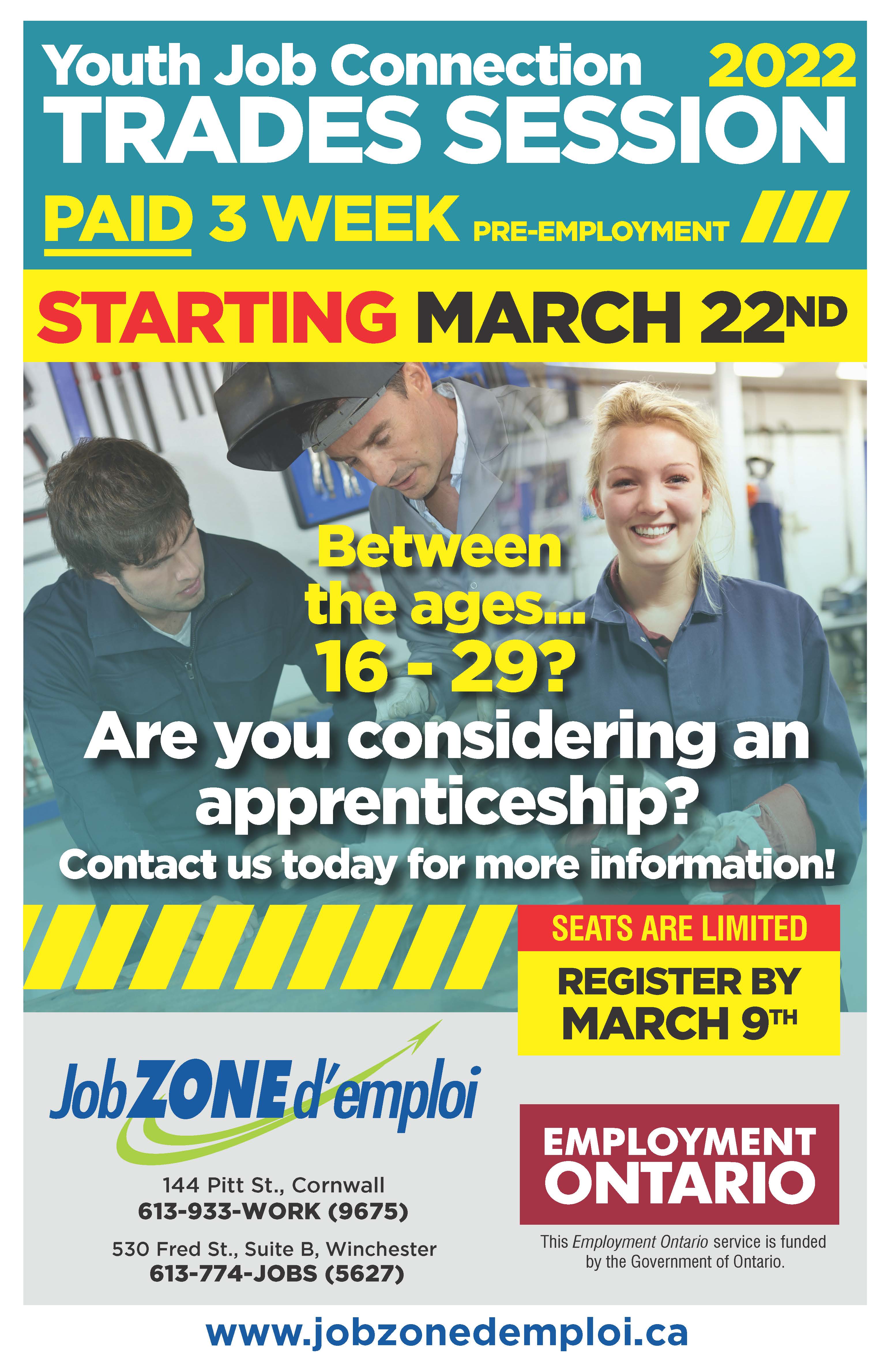 Youth Job Connection Trades Poster