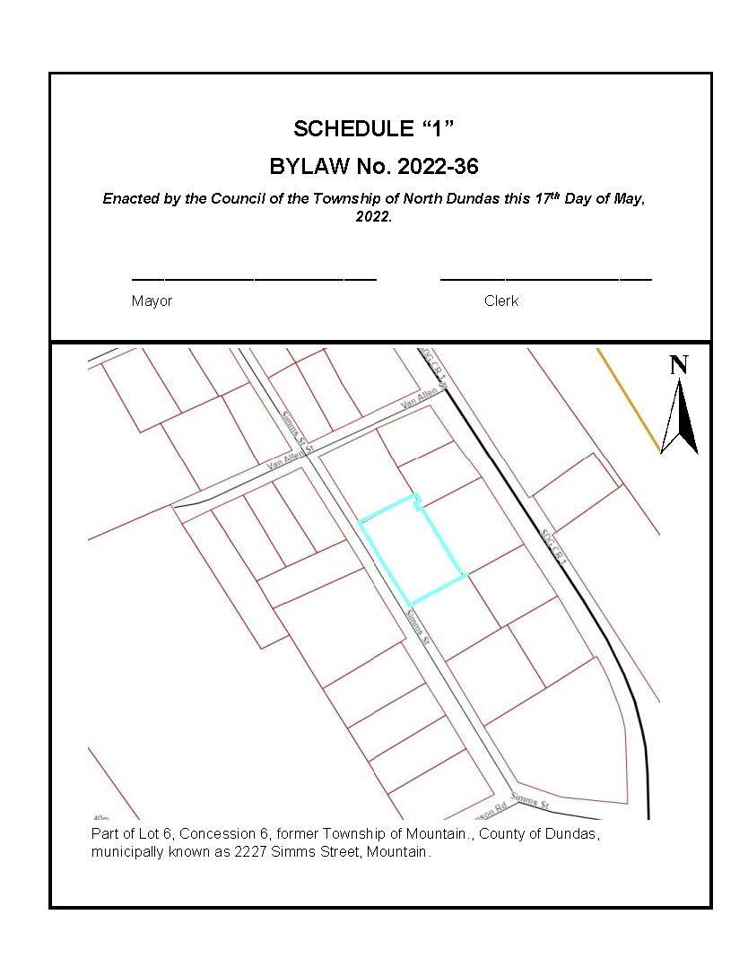 Map of Notice of Passing 2022-36