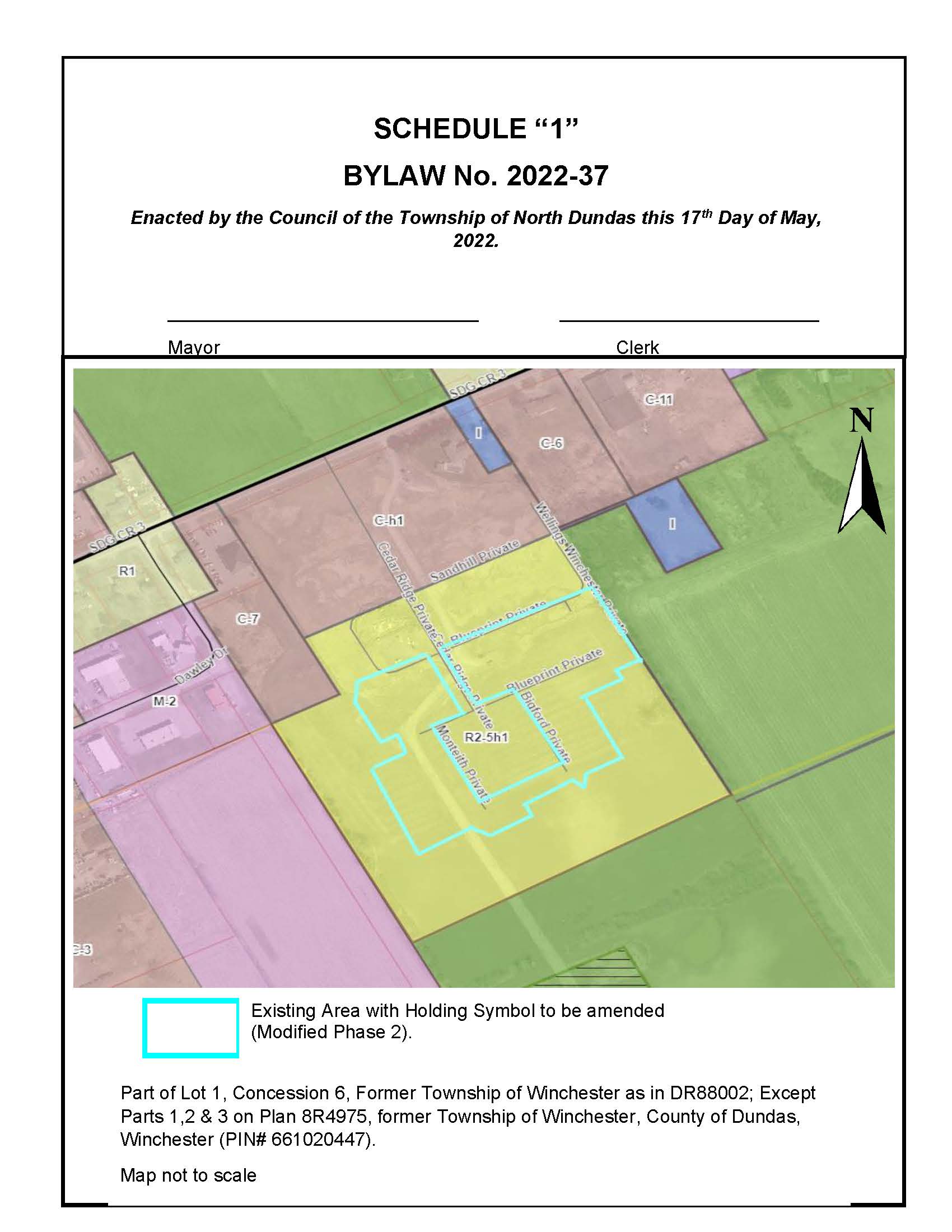 Notice of Passing Zoning Amendment 2022-37 Map