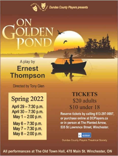 Black and yellow poster showing a boat on a lake with event details