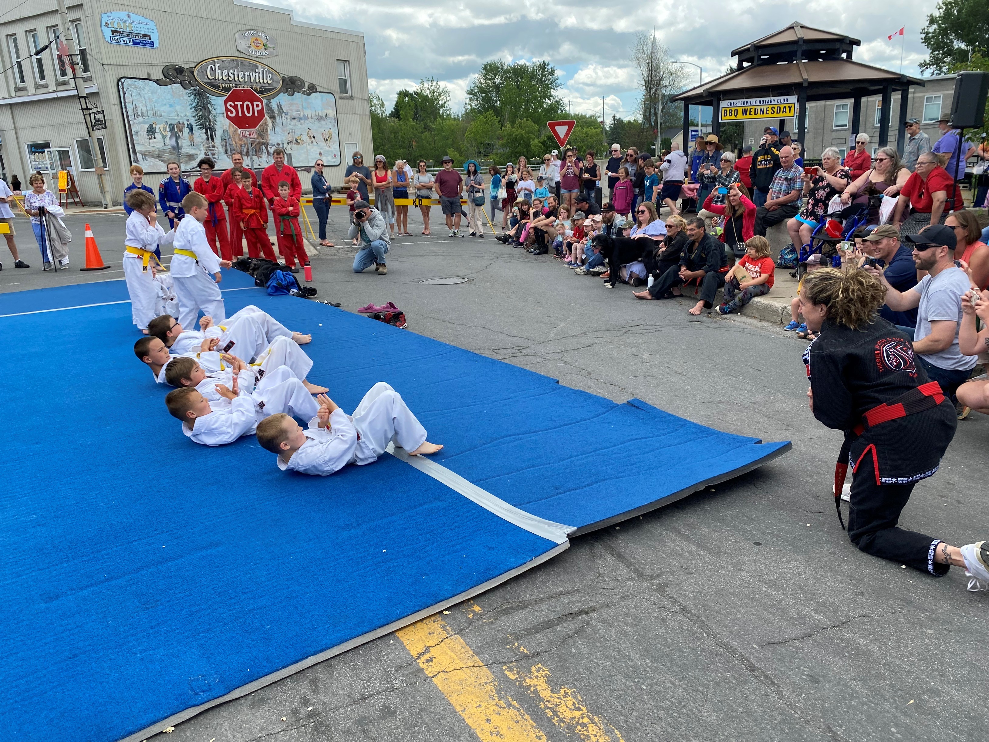 karate demonstrations for all to watch