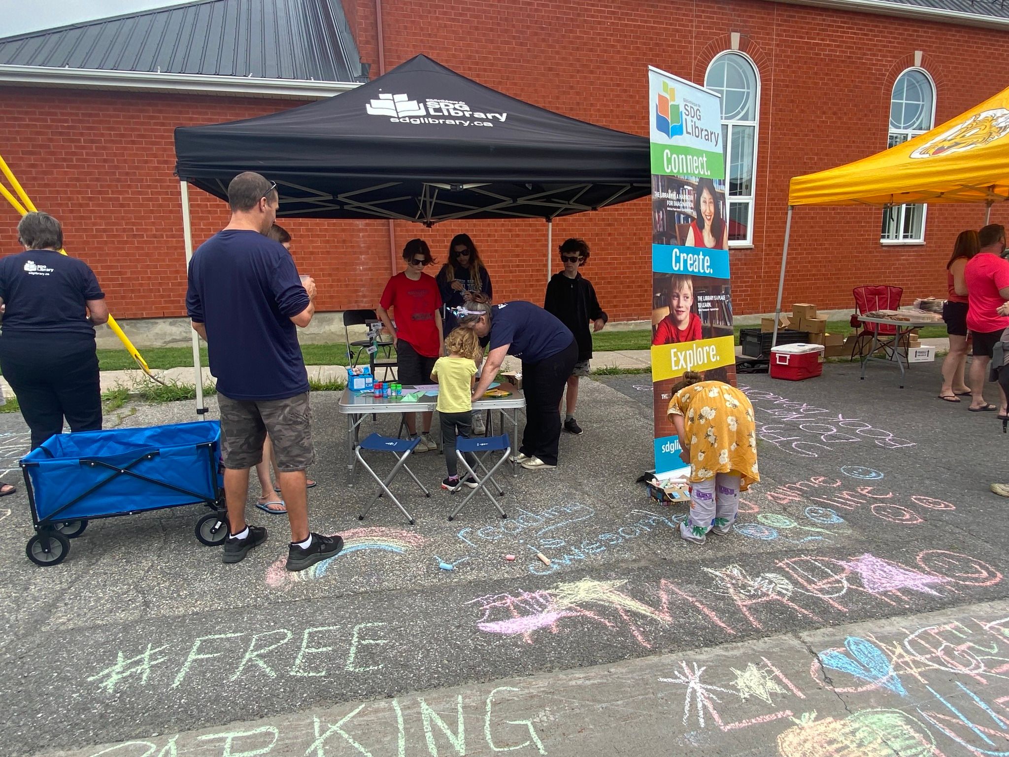 sdg library booth at street party