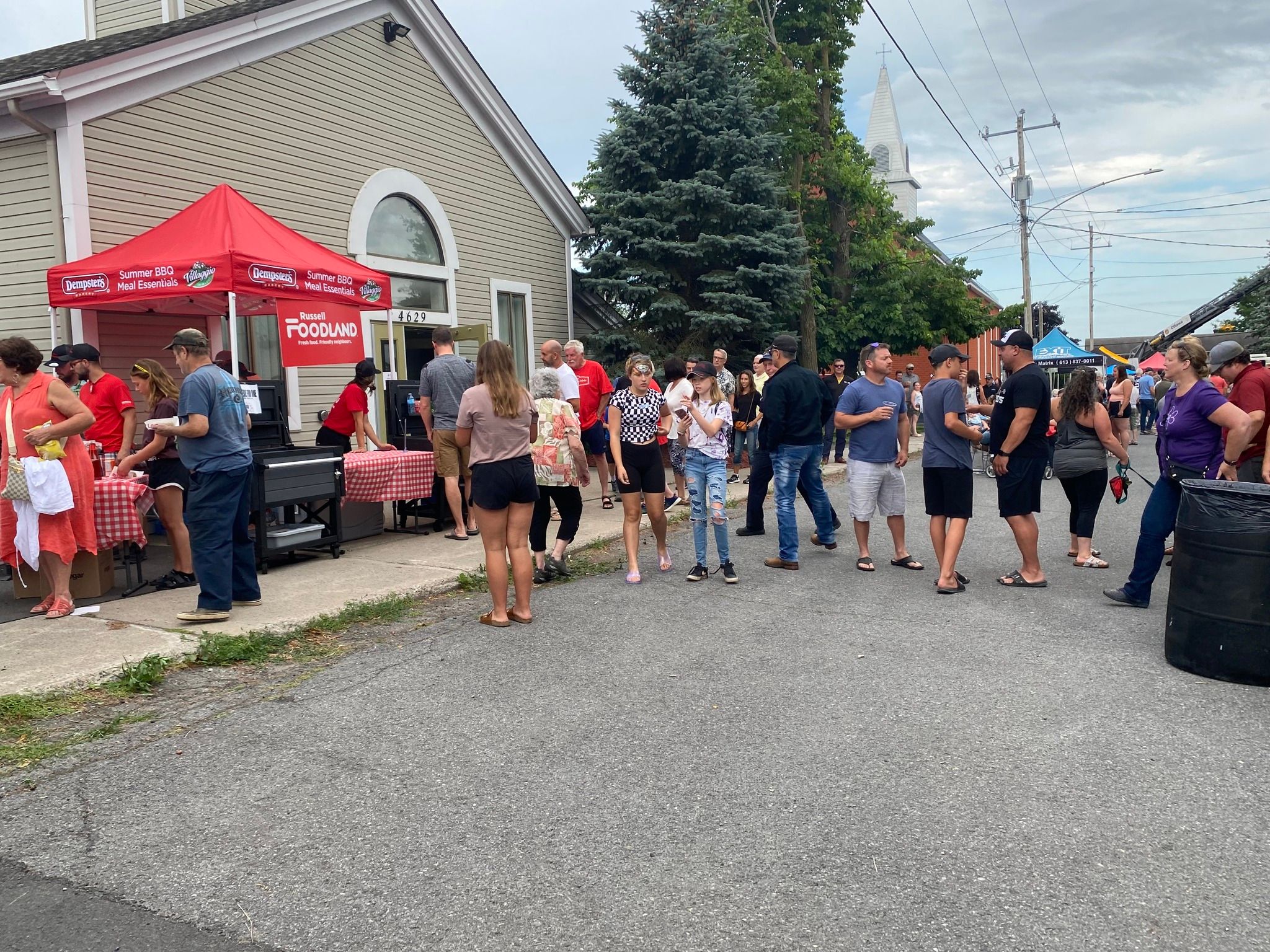 Food lineup at street party