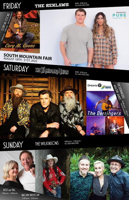 South Mountain Fair Poster Entertainment Lineup