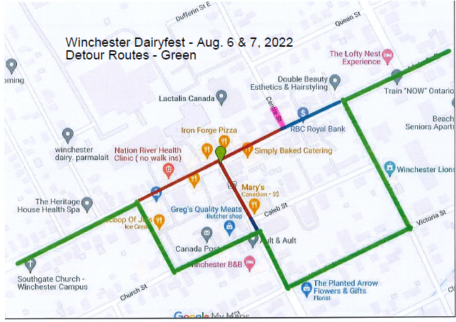 Dairyfest Road Closure