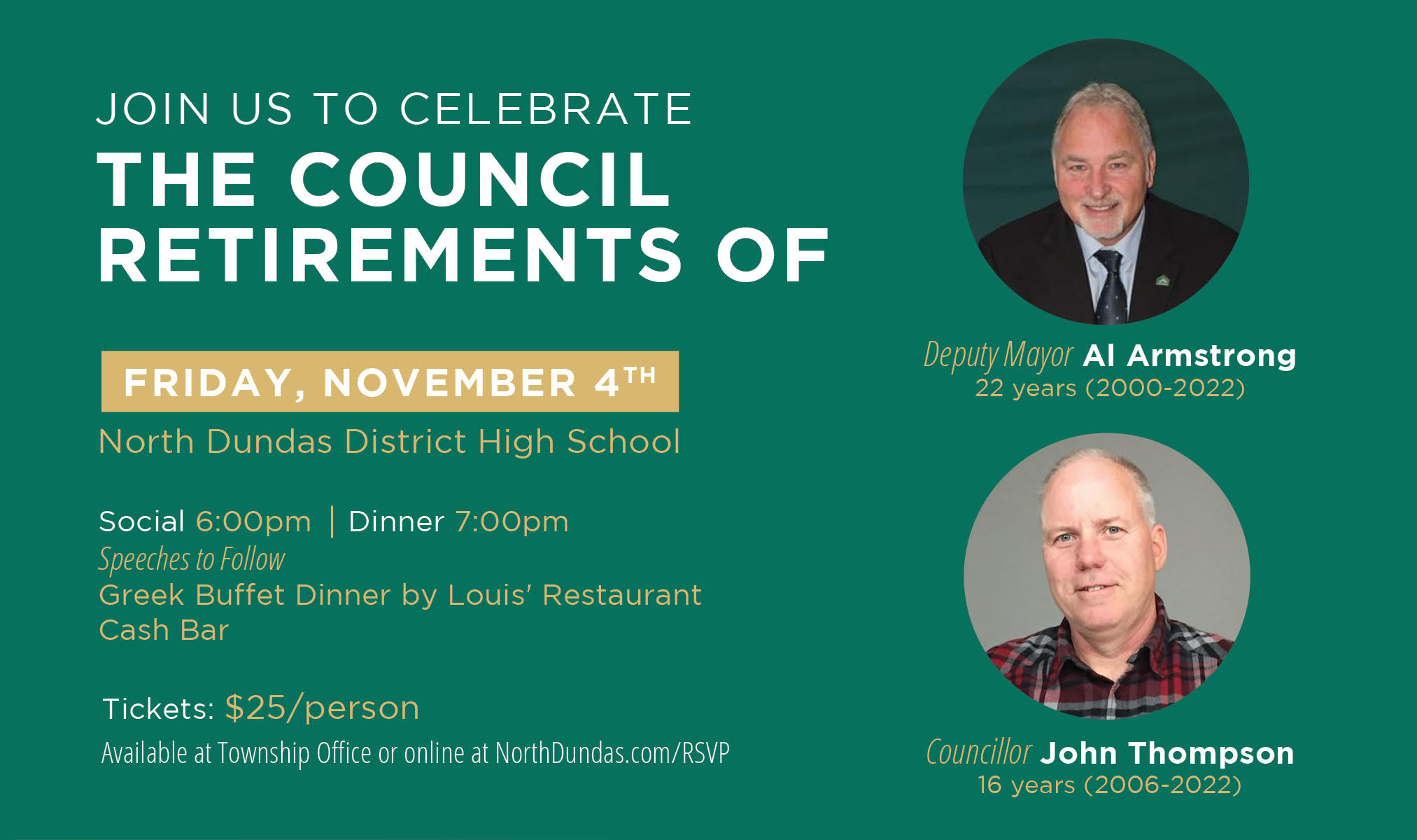 Retirement Celebration Poster for Al and John