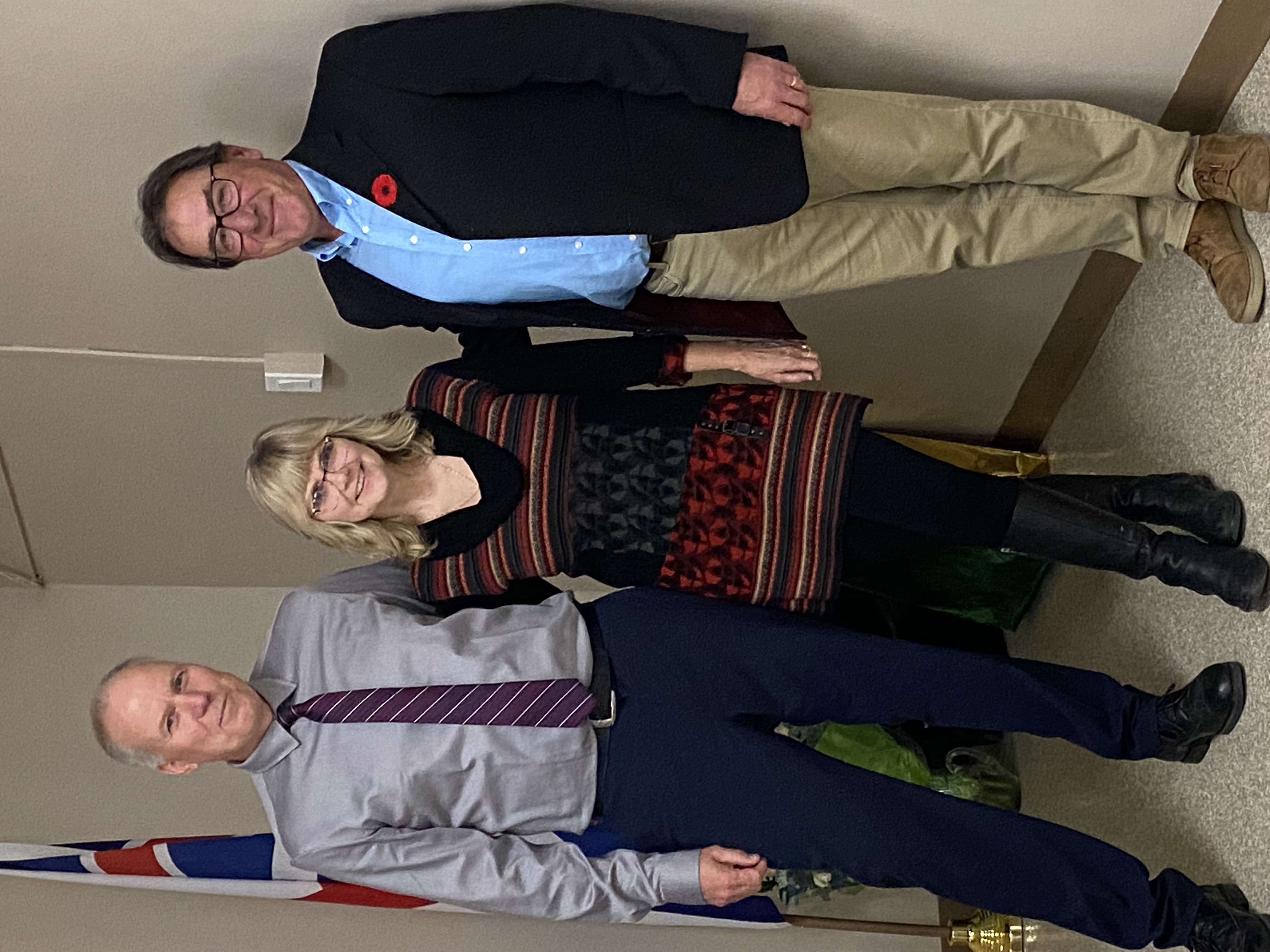 John, Christina and guest at retirement celebrations