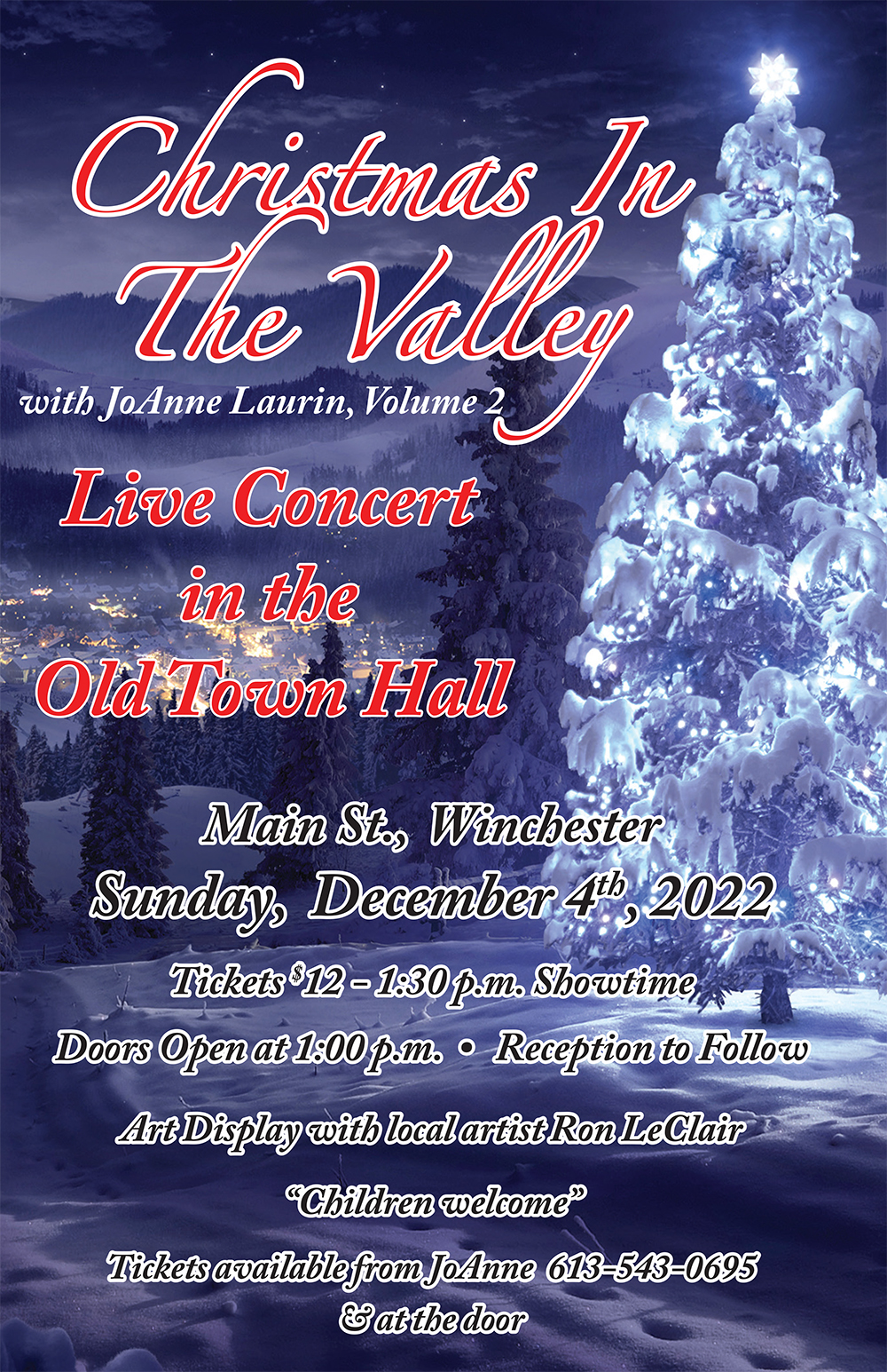 JoAnne Laurin Christmas Concert Poster