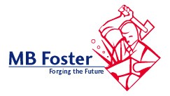MB Foster Blue Text and Red Logo