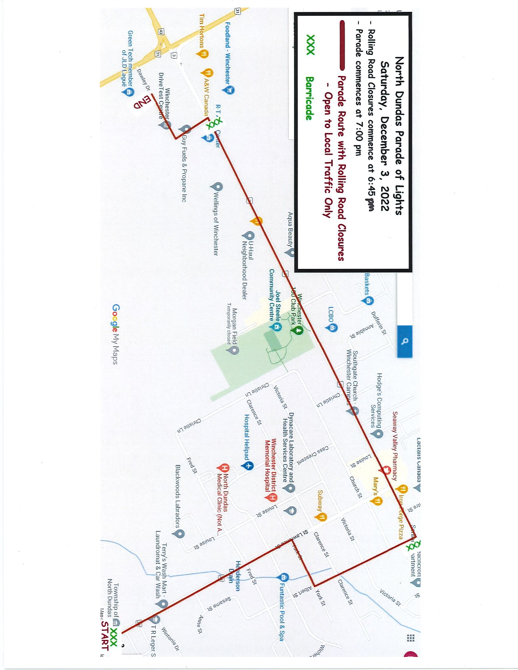 Road Closure Map Parade of Lights