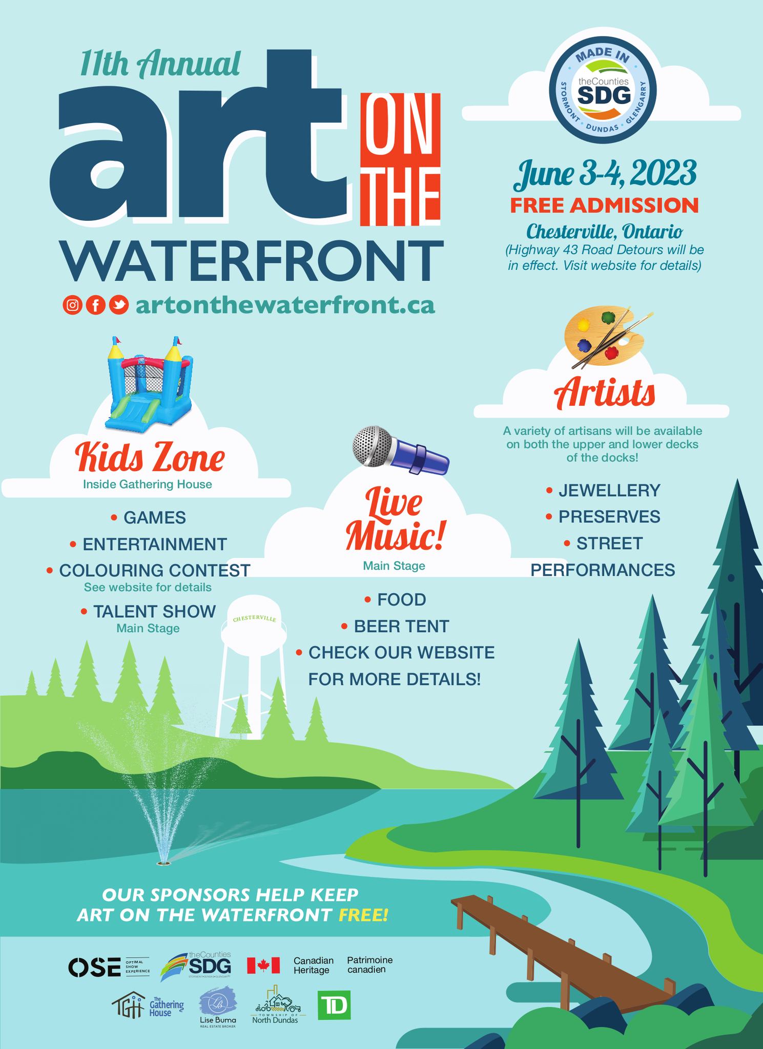 Poster of the details of Art on the Waterfront
