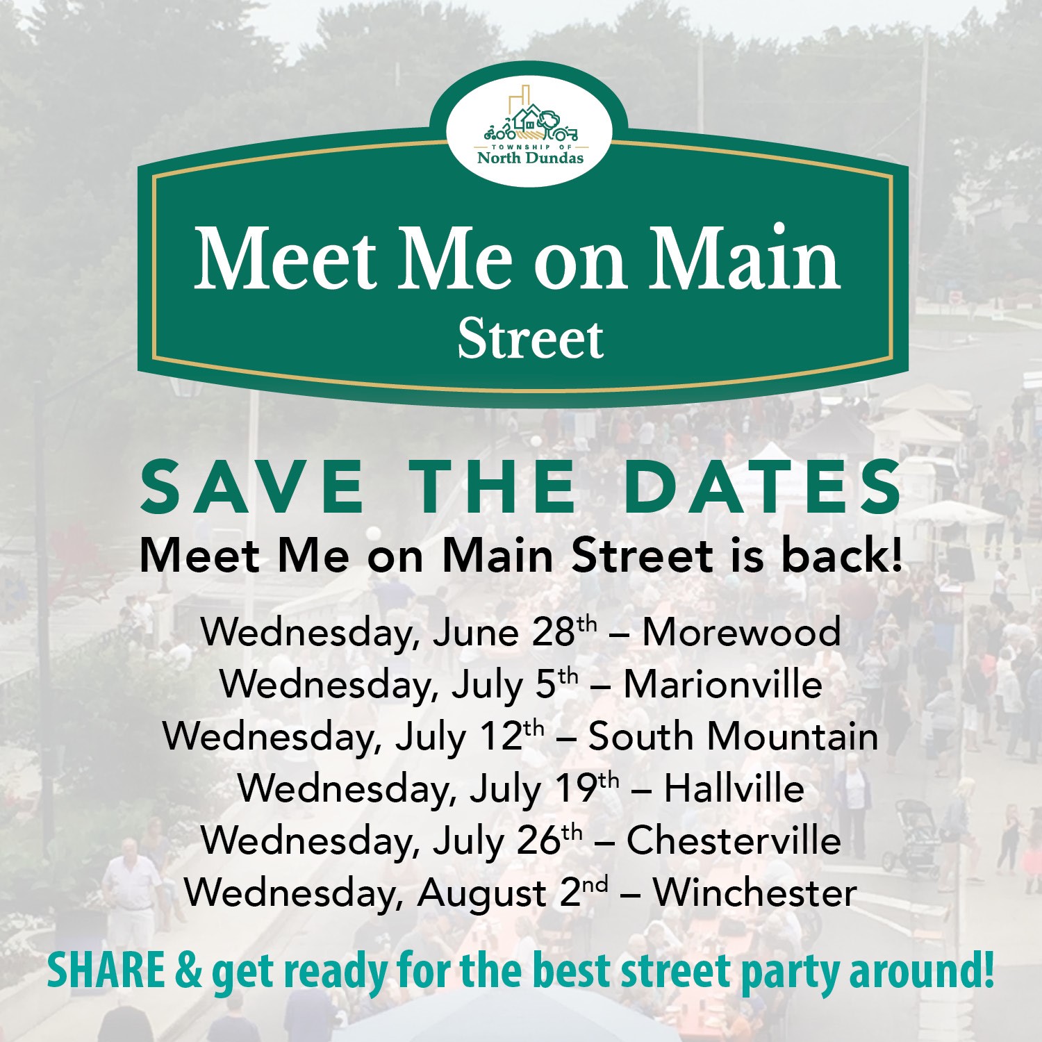 Meet Me on Main Street 2023 Dates and locations