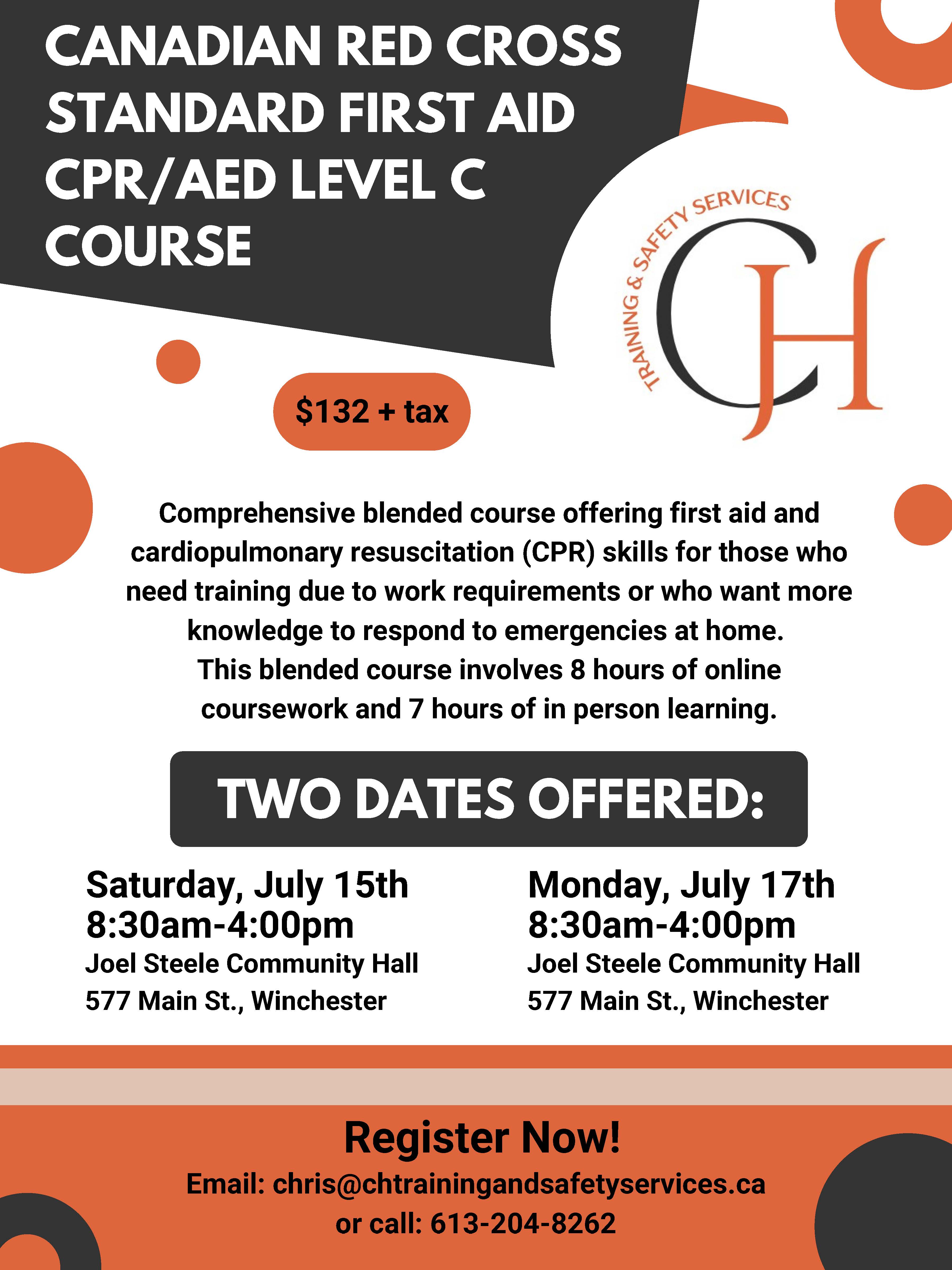 First Aid Course Detailed Poster