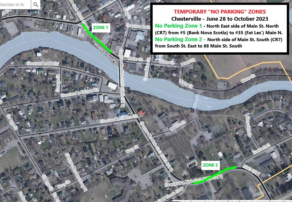 Chesterville Road Closure map