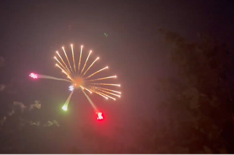 multi coloured fireworks