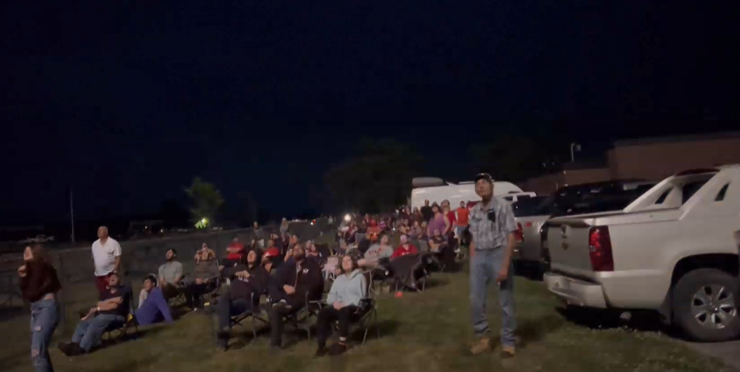 crowds at fireworks show