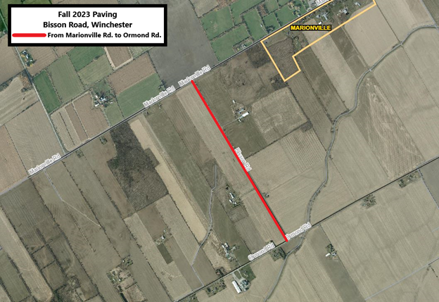 Paving Map of Bisson Rd