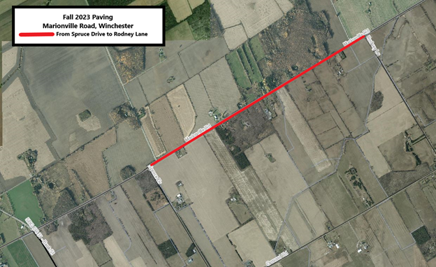 Paving Map of Marionville Rd.
