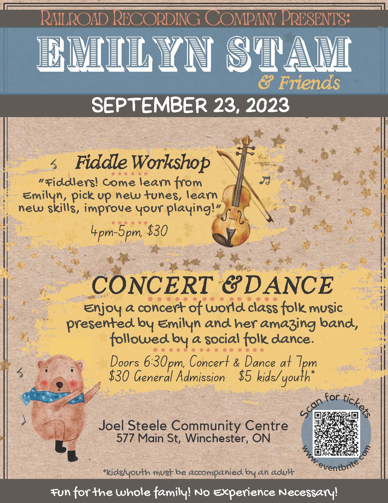 Emilyn Stam Fiddle Concert Poster