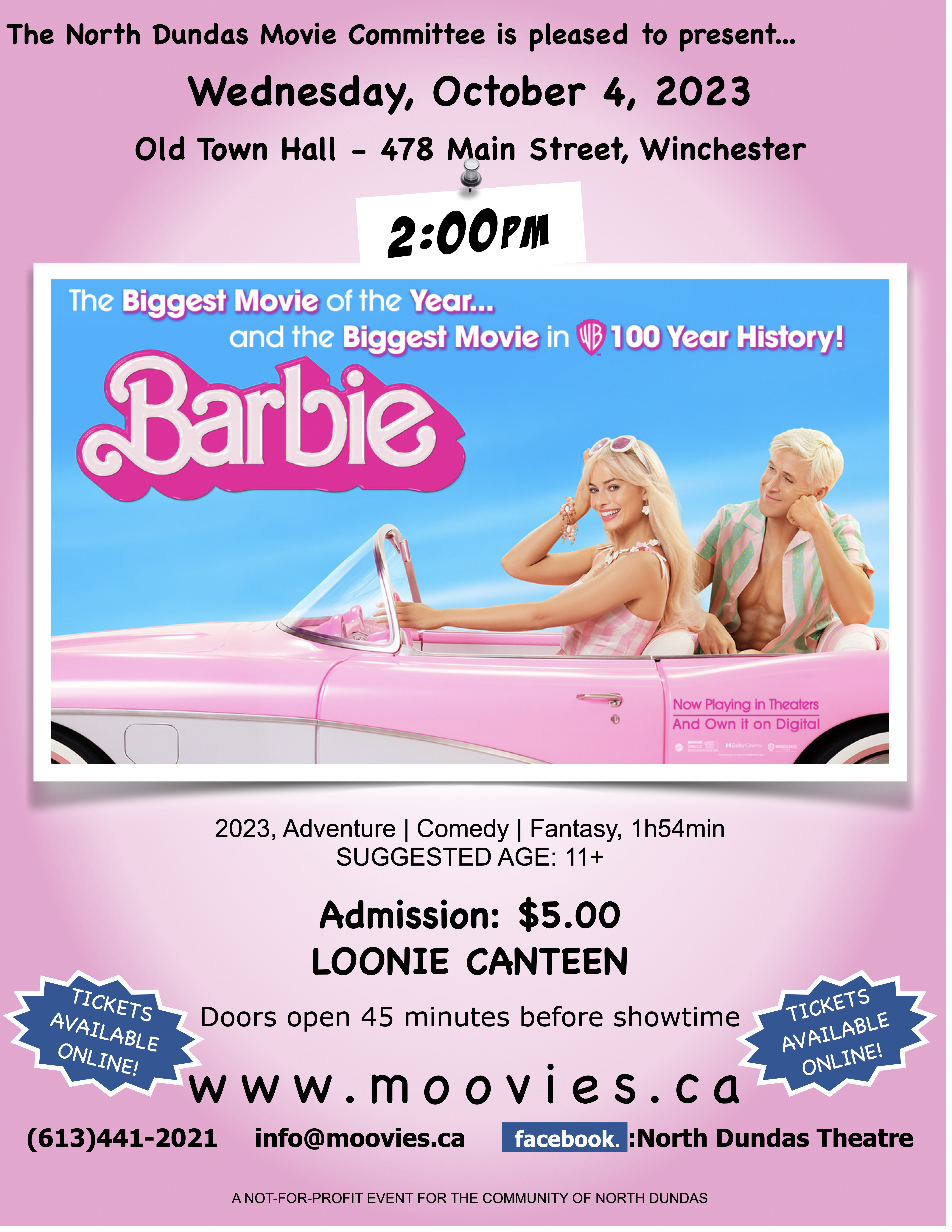 Seniors Matinee Movie Barbie Poster
