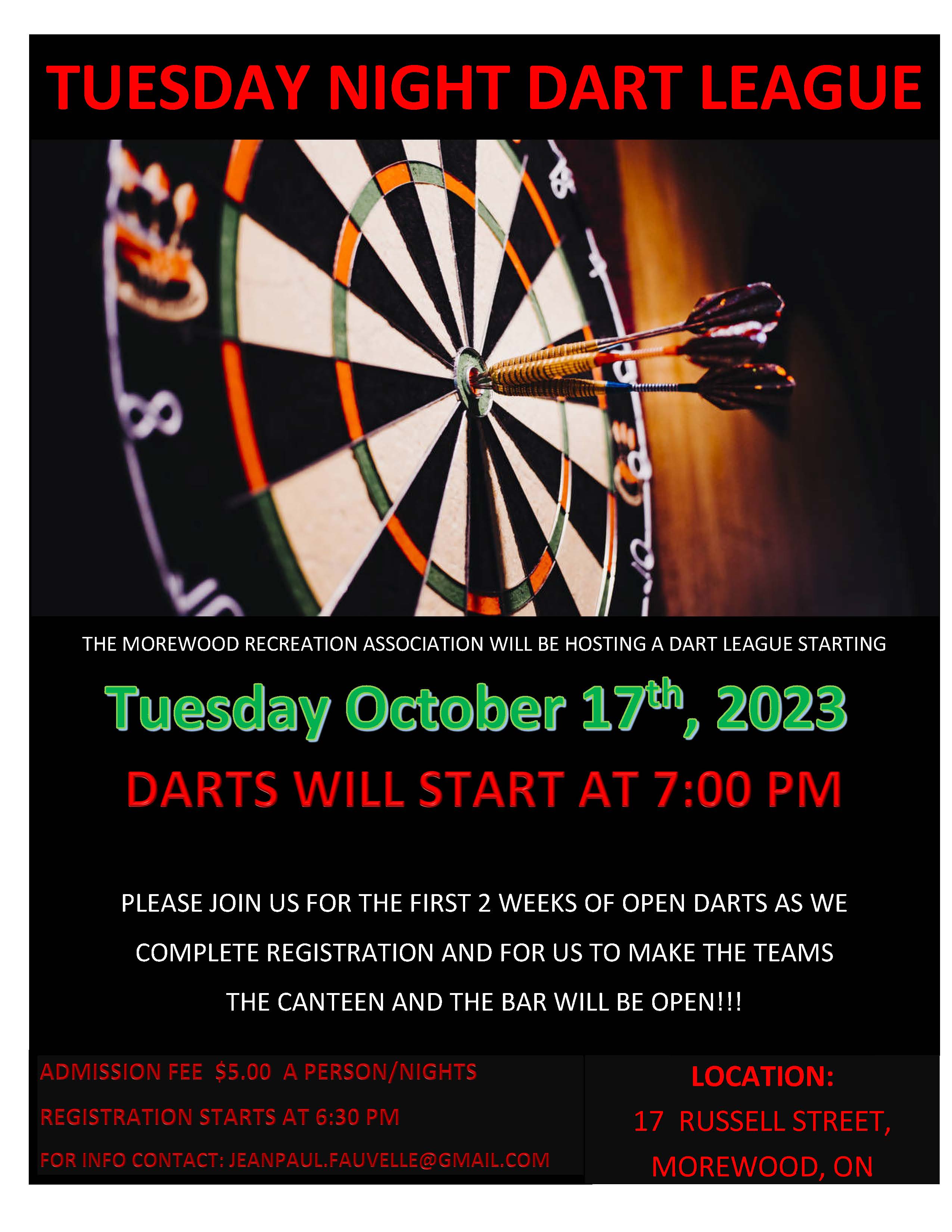 Dart League Poster