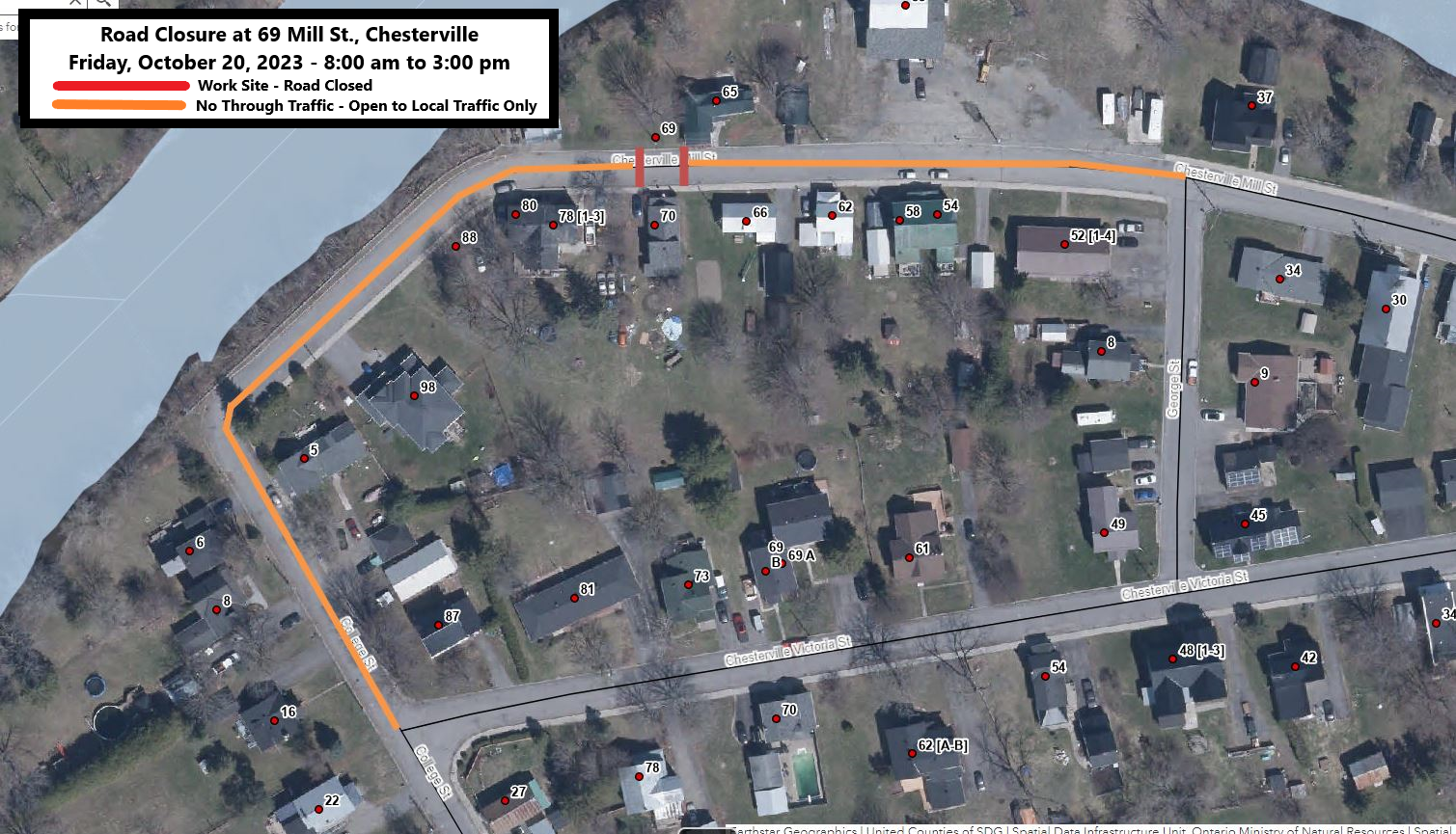 Road Closure Map Mill Street