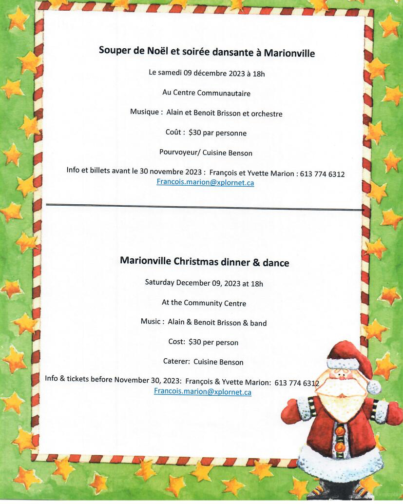 Holiday event poster with santa