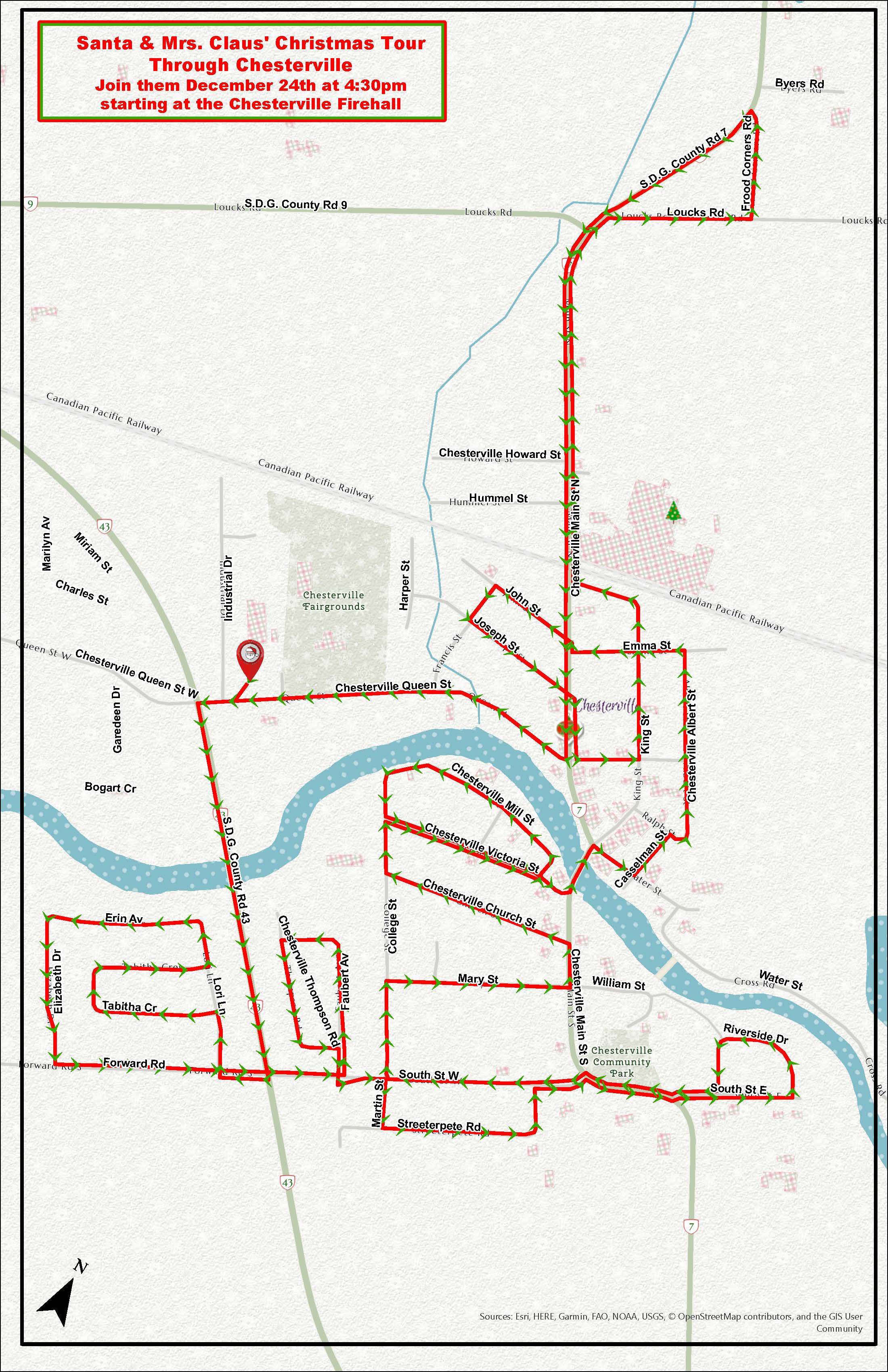 map of parade route