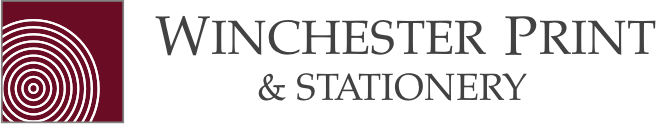 red and black Winchester print logo