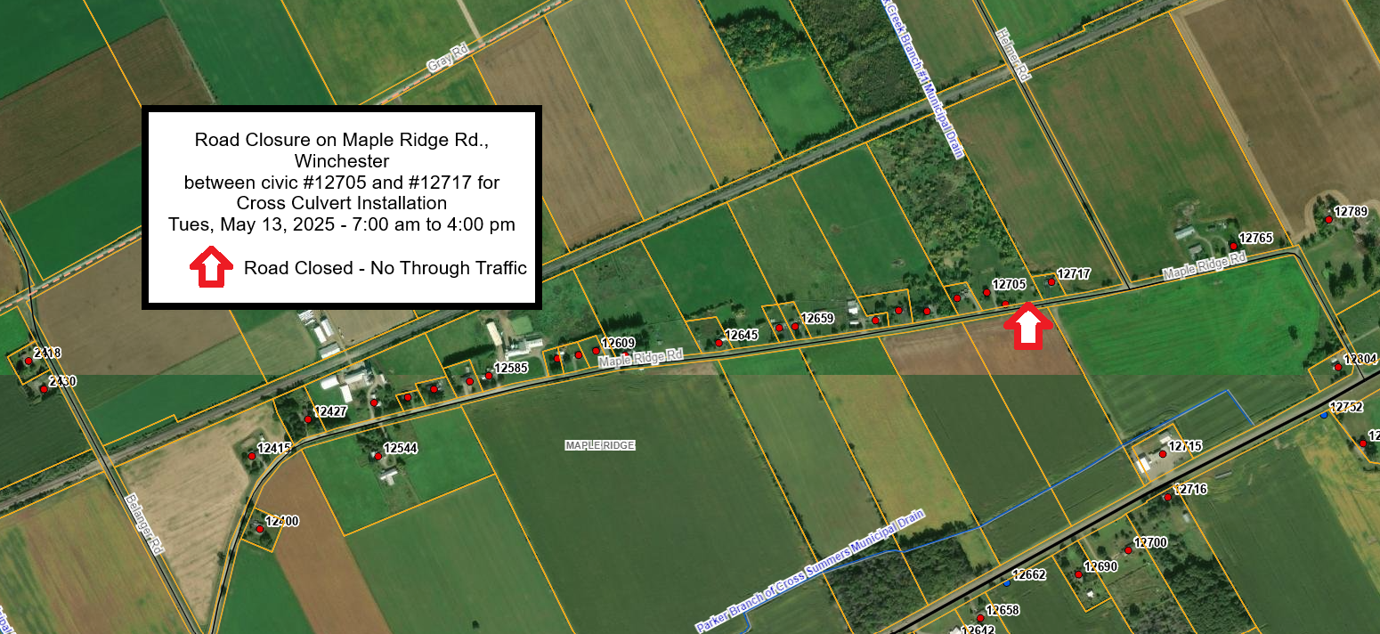 Maple Ridge Road Closure - May 13, 2025