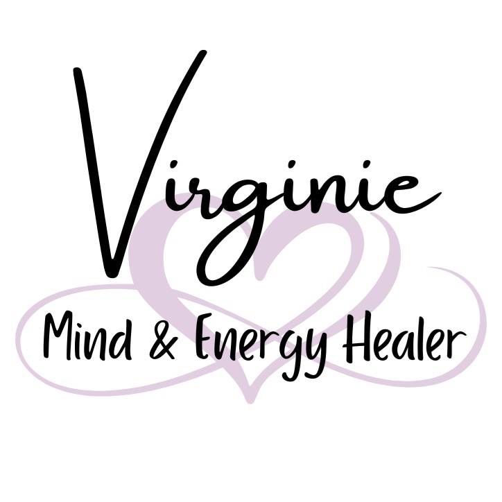 black text with pink heart design