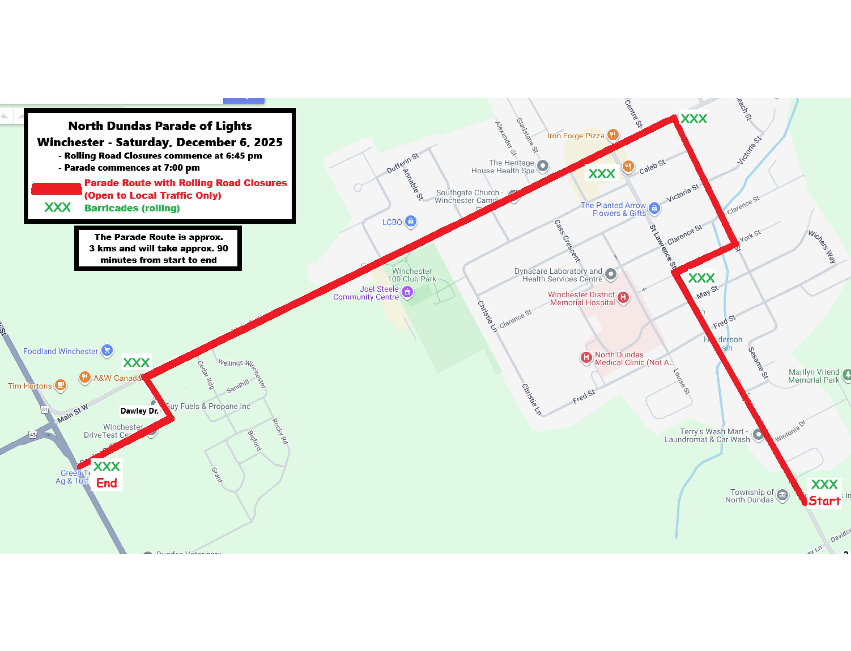 Revised Map-ND Parade of Lights-Dec 6_2025