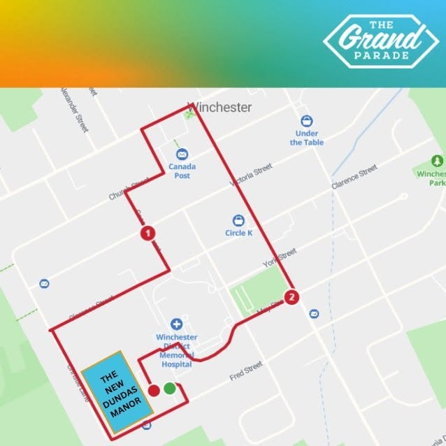 Grand Parade-New Dundas Manor Walk Road Closure Map