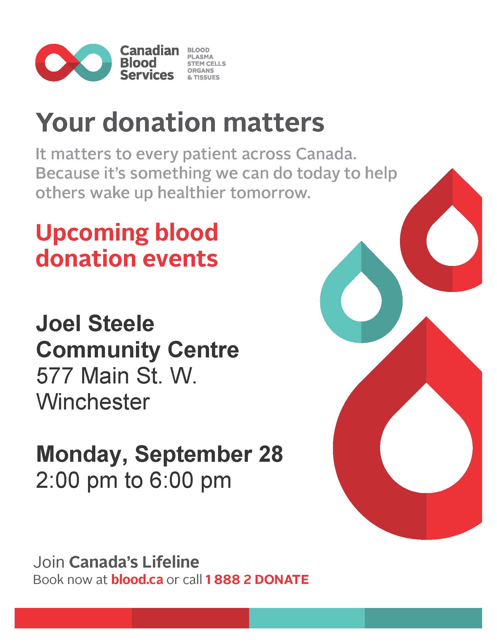 Blood donation clinic poster Winchester