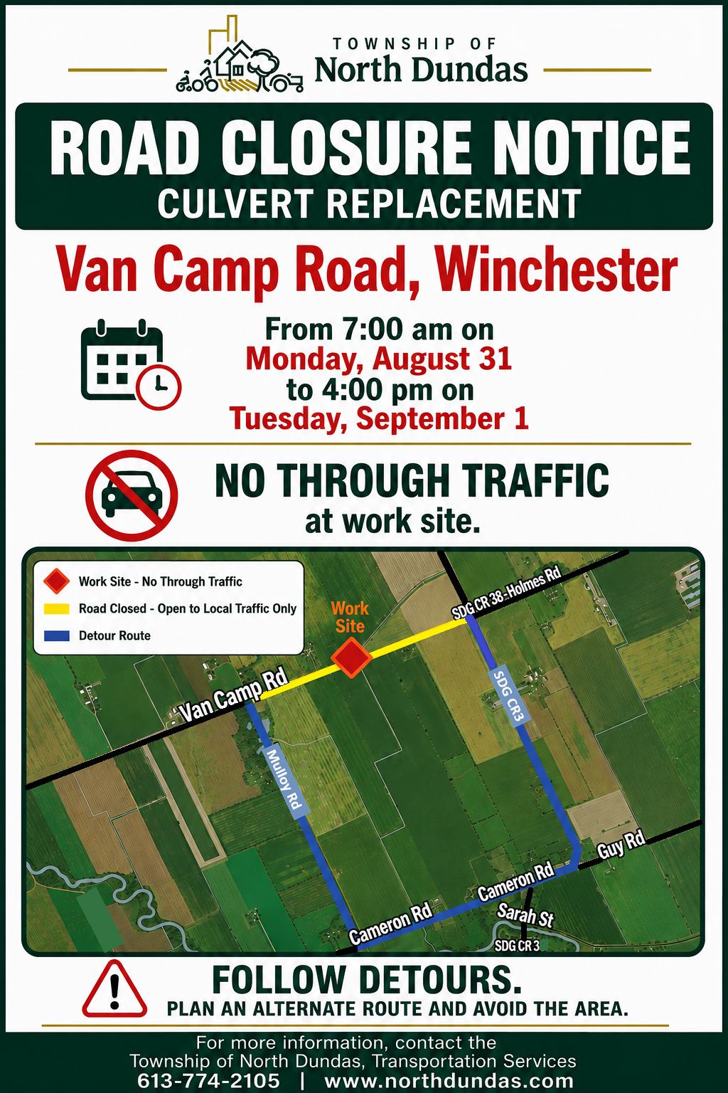 Van Camp Road Closure Notice-Culvert Replacement-Aug 31-Sept 1_2026