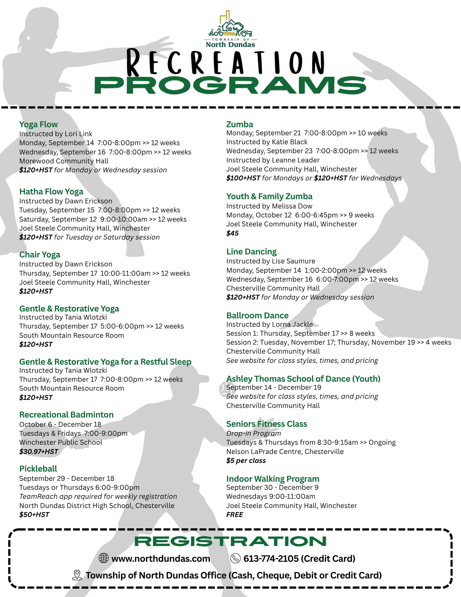 Recreation Programs Flyer