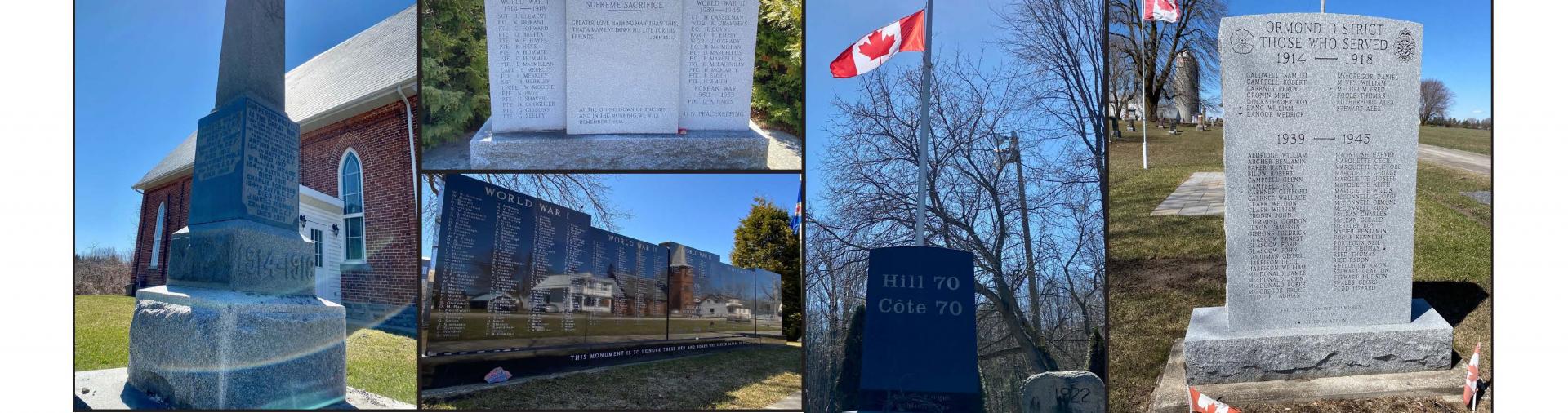 North Dundas has many cenotaphs and memorials 