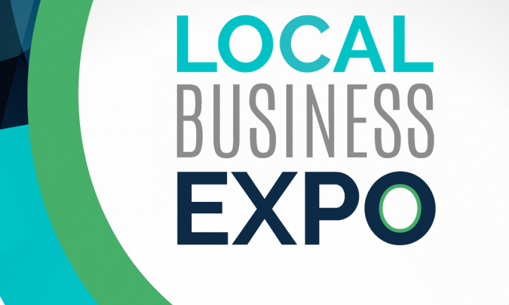 Local Business Expo Blue Green Logo