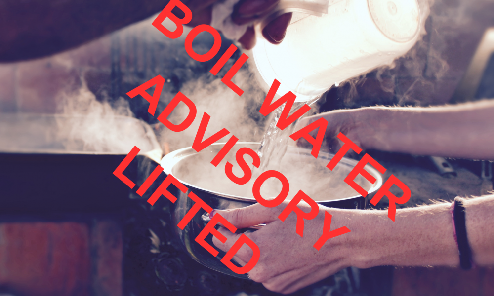 Water boil advisory lifted