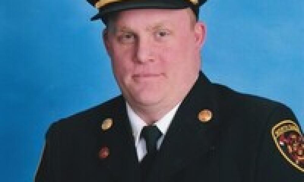 Mr. Walkden in Firefighter uniform