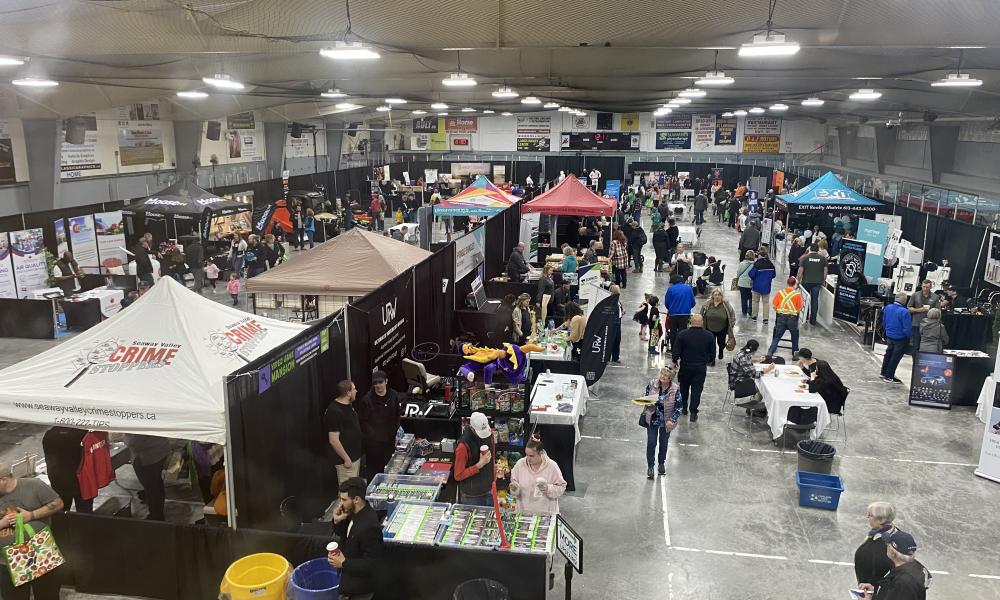 overhead view of Expo