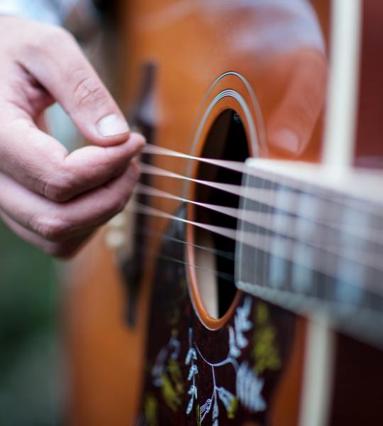 string guitar close up
