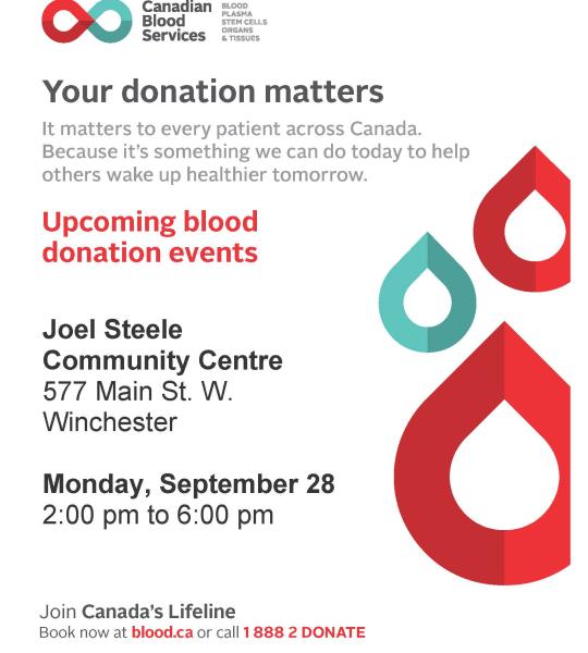 Blood donation clinic poster Winchester