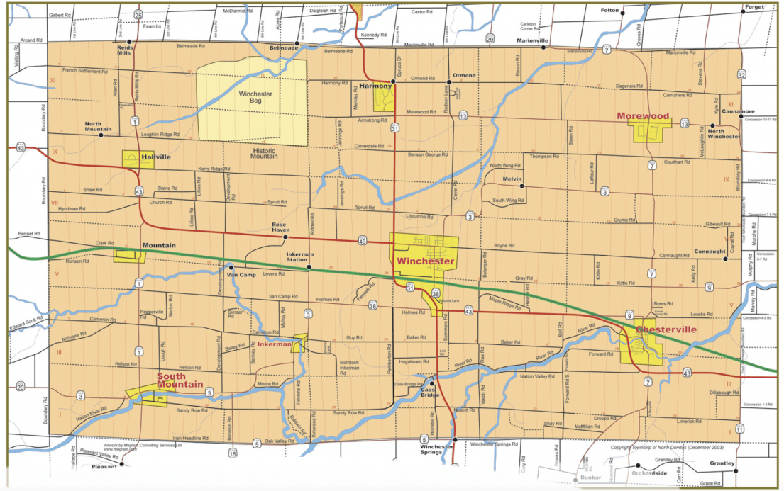 Map of North Dundas