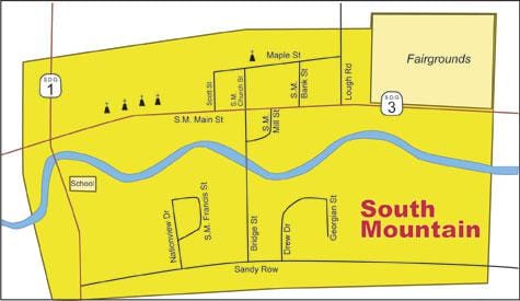 diagram of South Mountain