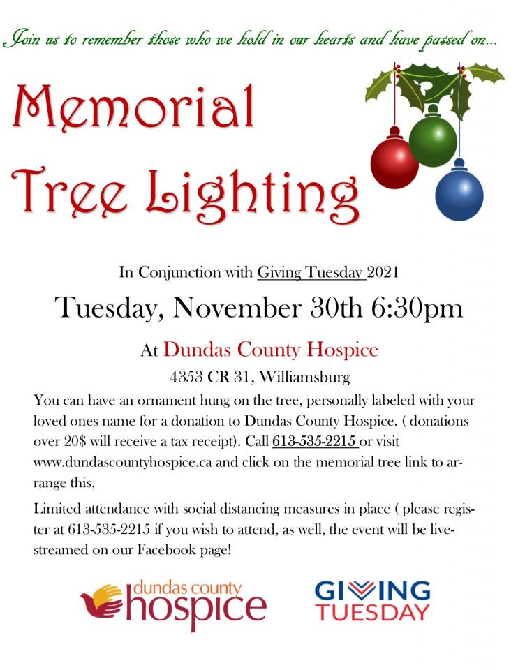 Memorial Tree Lighting Service